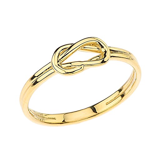 Modern 10k Yellow Gold Hercules Love Knot Promise Ring