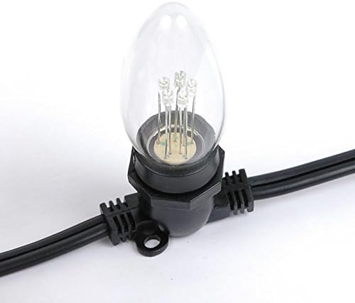 Miniatura 3 de Paquete de 25 bombillas LED C9 de repuesto de vidrio de Navidad para exteriores, blanco cálido