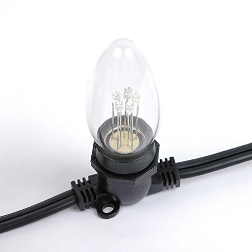 Novelty Lights 25 Pack C9 Led Outdoor Christmas Glass Replacement Bulbs, Warm White #TOP2