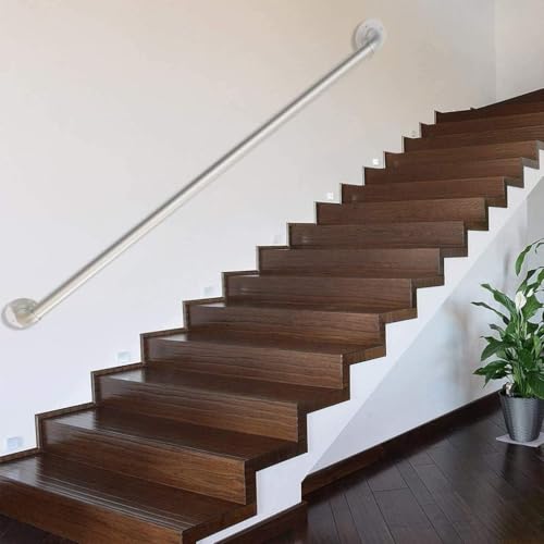 Supports de main courante argentés en fer forgé robuste pour rampe d'escalier de 90 cm - 4