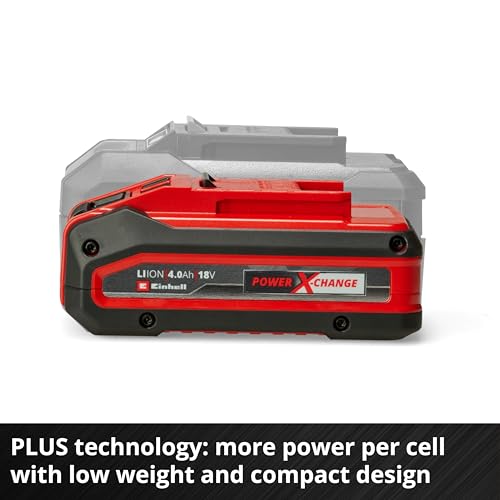 Oryginalny zestaw startowy Einhell 4 Ah PLUS Power X-Change (1 x akumulator 18 V 4 Ah Plus, 1 x ładowarka 3 A, czas ładowania 75 min, pasuje do wszystkich urządzeń Power X-Change)