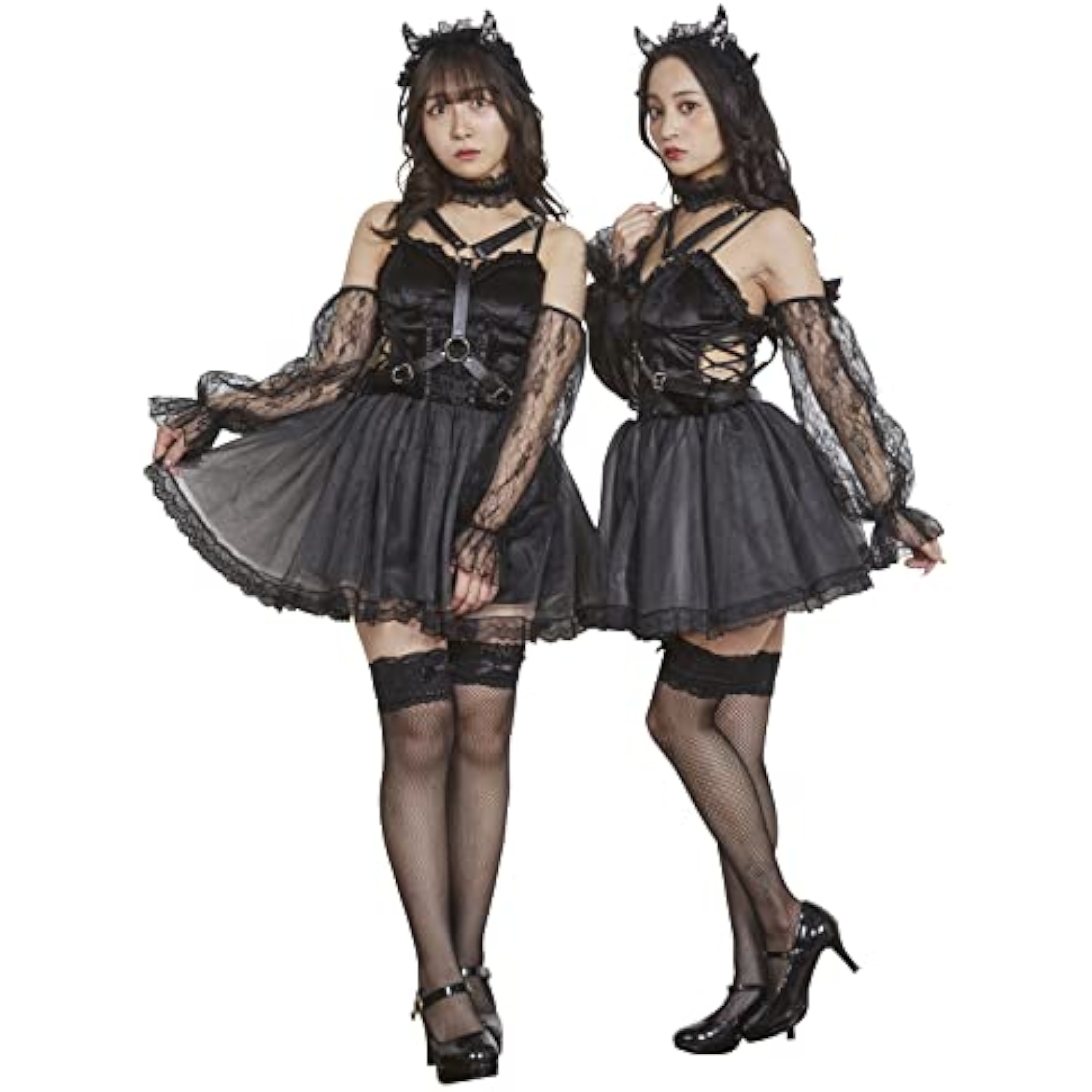 クリアストーン(Clearstone) リュバンミニョン コスプレ ハロウィン ゴシックデビルドール レディース ブラック 詳細画像1