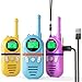Inspireyes Walkie Talkie Niños Recargable, 48 Horas de Tiempo de Trabajo, 3 kilómetros de Largo Alcance, Regalos de Cumpleaños, Juguetes al Aire Libre para niños de 3 a 12 años, Paquete de 3