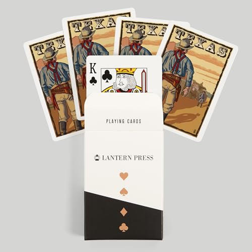 Lantern Press Texas Cowboy Standoff, 52 naipes Póker miniatura 6