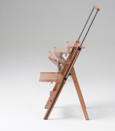 ARREDAMENTIITALIA Stuhl/Leiter ELETTA, Holz - Verwandelbar - 4 Stufen -Farbe: Kirsche Holz AR-It il Cuore del Legno“