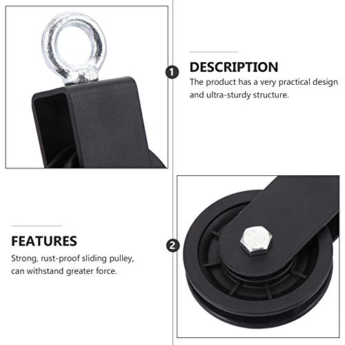 FAVOMOTO Polia de Tração Polia Roda Liga Silêncio Suave Destacável 360 Rotação Levantamento Polia Ro