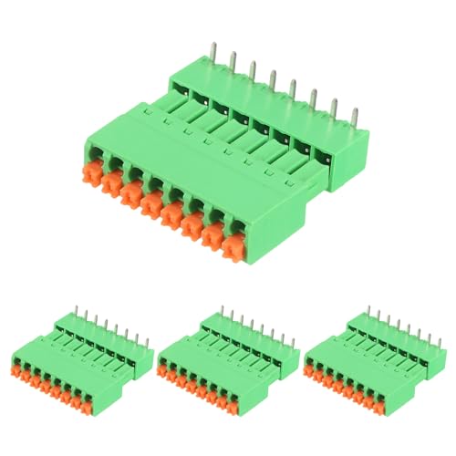 Conectores de bloque de terminales PCB de 8 pines macho y hembra para cableado rápido de paso