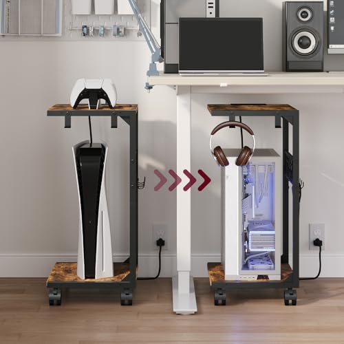 ZIIWIND PC Stand, Computer Tower Stand with Charging Station, 16.9