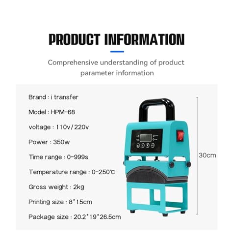 Prensa de calor para gorras mini con control LCD miniatura 3