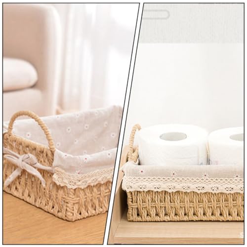 Panier de rangement en rotin grand format solution gain de place bureau et maison