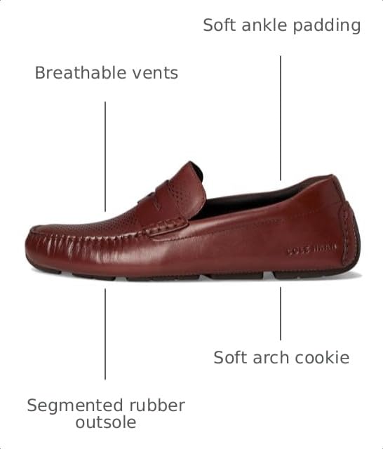 Image of Cole Haan Men's Grand Laser Driver Penny Loafers