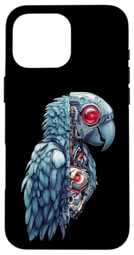 �ʔ����I�E�����{�b�g�������D�ƃT�C�{�[�O�I�E�����{�b�g Robot Parrot Lover Cyborg AI �X�}�z�P�[�X iPhone 16 Pro Max �p