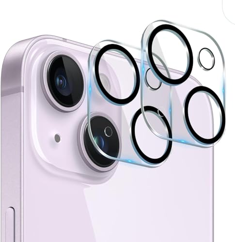Image of Camera Lens Protector Compatible with iPhone 15 (2 Pack) | 9H Tempered Glass | Ultra Clear | Scratch Resistant | Easy Installation | Anti-Fingerprint