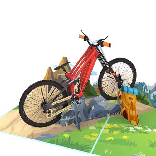 LIMAH® Pop Up Karte Fahrrad - Geburtstagskarte Mountainbike für...