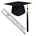 GraduationMall 2022 Doktorhut und Schärpe für Abschlussfeier, Party Dekoration Geschenke Weiß