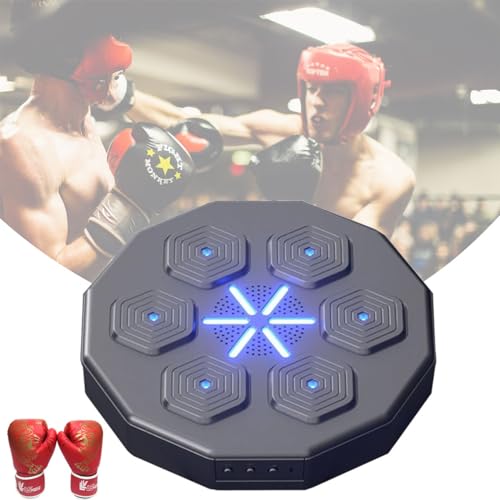 HUANGJW XUnada Máquina de Boxeo con música de 40 cm/15,7 Pulgadas Equipo de Boxeo con música Bluetooth montado en la Pared, Saco de Boxeo para Entrenamiento de Boxeo para Ejercicio en el hogar