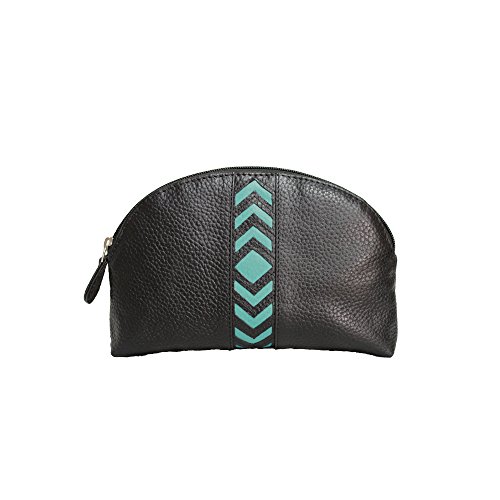 Eastern Counties Leather Womens/Ladies Becky Chevron Detail Make Up Bag (One size) (Turquoise)