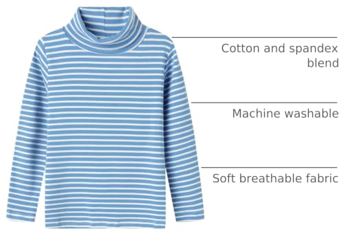 Image of Mud Kingdom Little Girls Long Sleeve Tee Shirts Soft Turtleneck Layering Pullover Slim Stretchy Tops