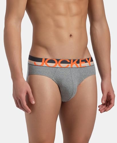 Image of Jockey FP02 Men's Super Combed Cotton Rib Solid Brief with Ultrasoft Waistband (Pack of 2)