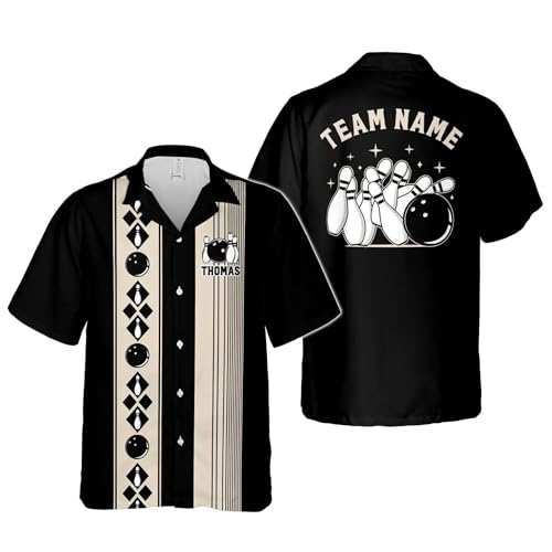 Custom Bowling Shirt for Men, Women, Personalized Name Bowling Jersey, Casual Hawaiian Shirts, Customized Retro Polo 4