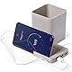 4 in 1 Multifunktions-Organizer Stiftehalter Smartphone-Halter drahtloses Ladegerät 3 x USB-Hub mit 3 Ports (USB 2.0) aus umweltfreundlichem Weizenstroh Nachhaltiges Schreibtisch Accessoire