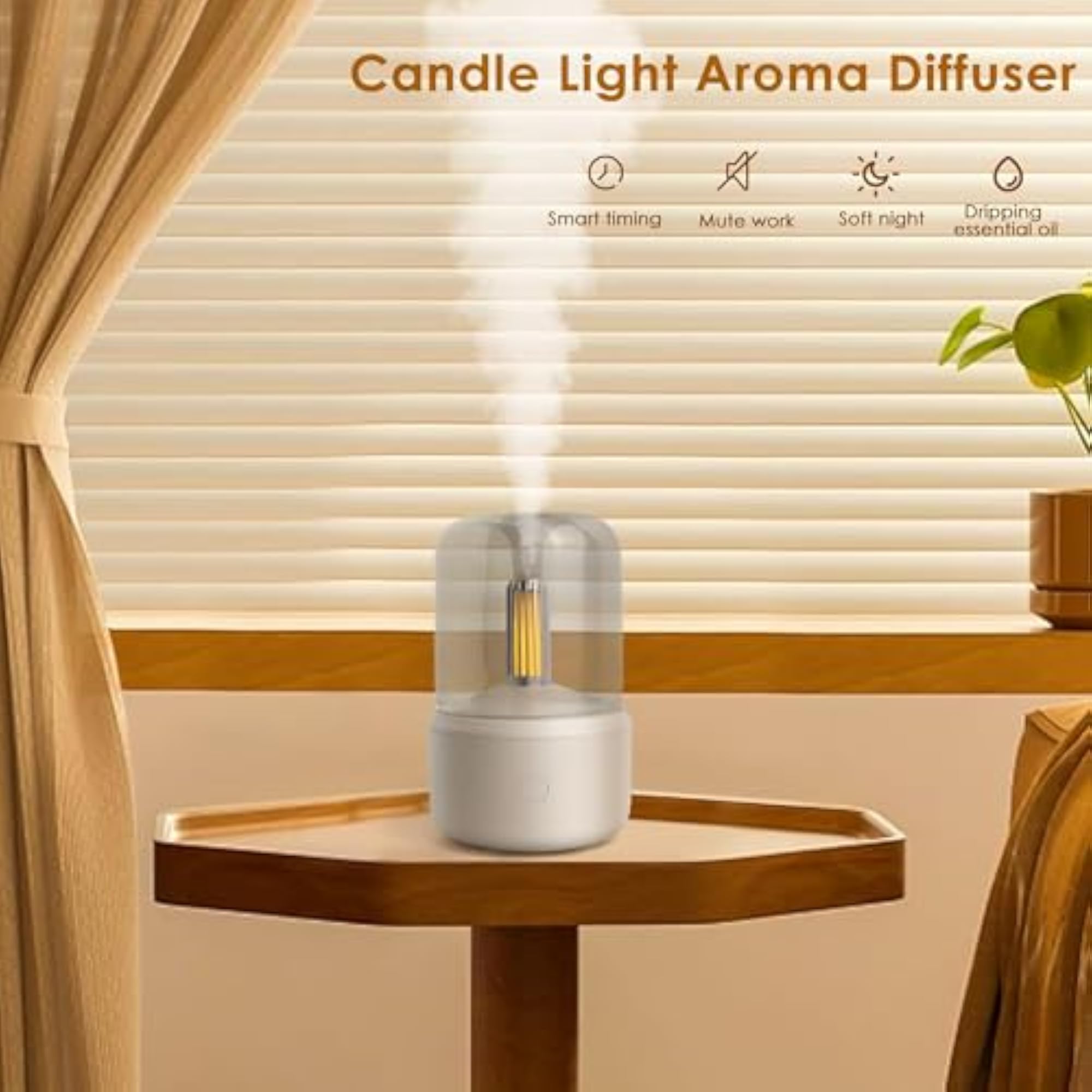 2-in-1 Table Lamp & Air Humidifier with Aromatherapy