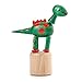 Produktbild DREGENO Wackeltier, Wackelfigur Dinosaurier grün, aus Holz, Geschenk für Kinder, von DREGENO SEIFFEN 9 cm - Original erzgebirgische Handarbeit