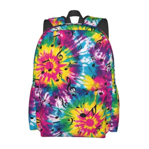 Droerfes Mochila escolar tie dye, leve, para laptop, viagem, para crianças, meninas, adolescentes, Tie Dye, One Size, Desenho animado