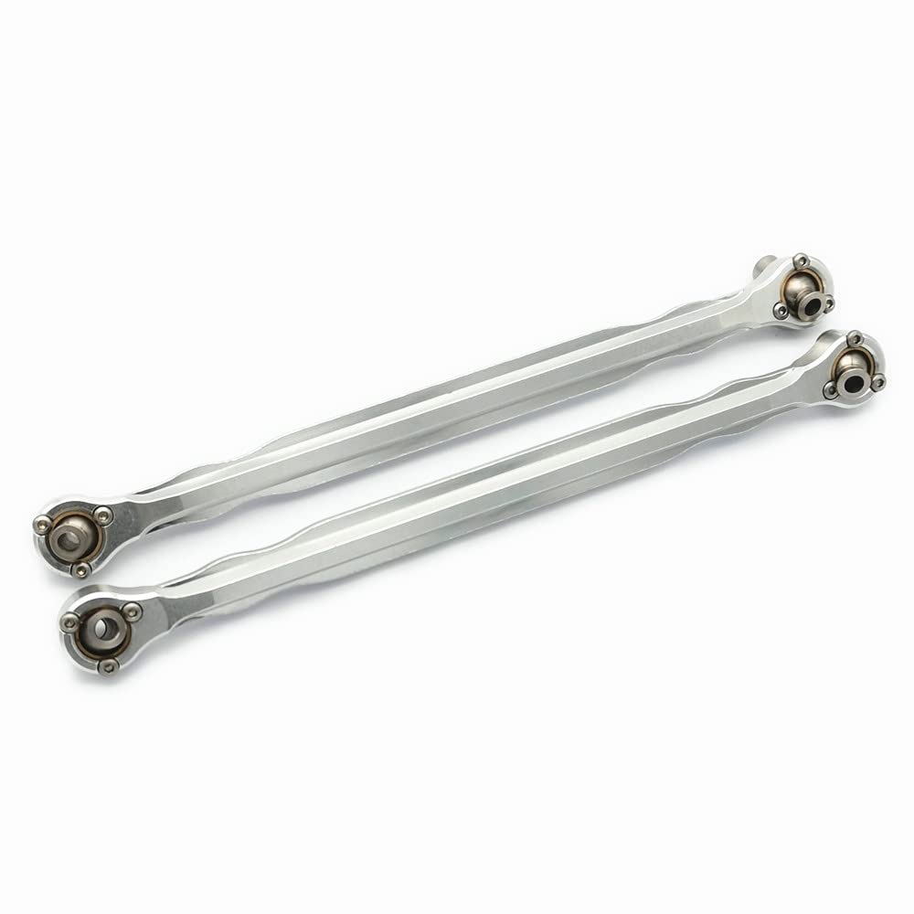Aluminum Toe Links Steering Rod - 1PR Replace of 7748 Silver for Traxxas 1/5 X-MAXX XMAXX