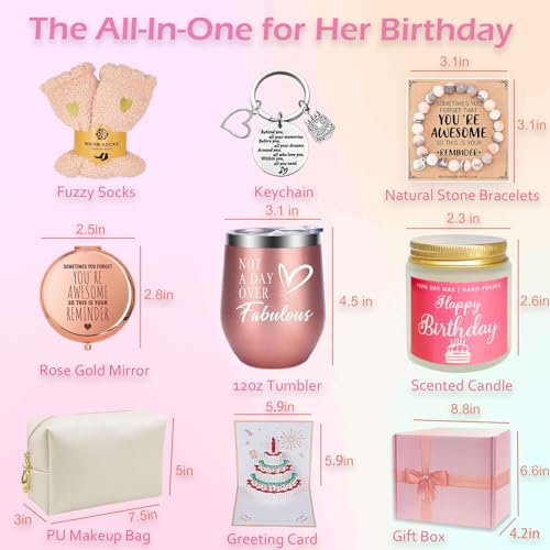Awfrky Birthday Gifts for Women, Birthday Gift Box Set for Woman Best Friends Female Sister Mom Daughter Wife Her Girlfriend Coworker Bestie, Unique Gifts for Women - Image 2