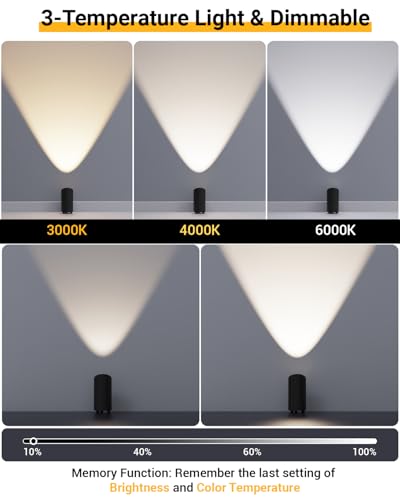 Image of Abovizo 2 Pack Uplighting Indoor, LED Floor Can Lights with Remote and Timer, 3 Color Temps Dimmable Spotlight for Corner Sofa Plant Home Accent Lighting, 5.9 FT Plug Cord & Foot Switch, Black