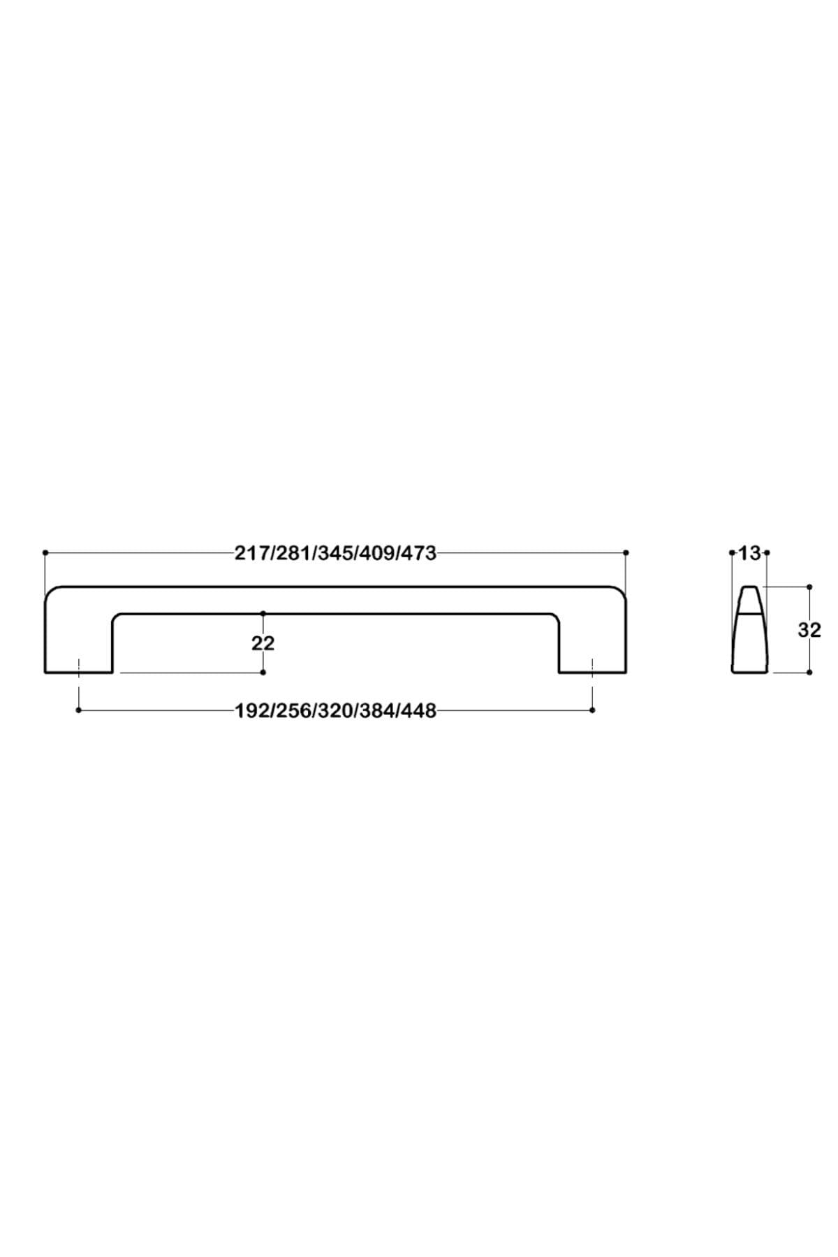 System 8537 Modern Kulp Siyah Renk 320 Mm Krom Tek Ebat Ssy8537 0320 Cr