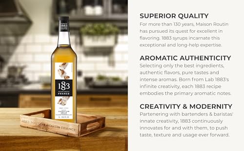 Image of 1883 Toasted Marshmallow Syrup for Drinks, 1 Liter Glass Bottle