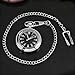 Tiong Pocket Watches Quartz Arabic Numerals Men Pocket Watch with Chain Christmas Graduation Birthday Gifts Fathers Day(Silver)