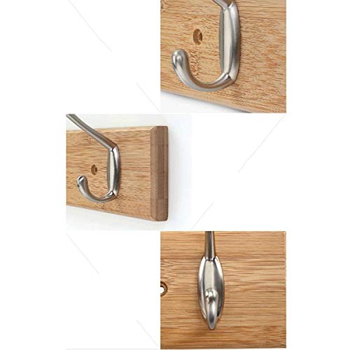 HJW Praktische opbergrek achter de deur ingang plank met 3 haken, wandmontage functie opbergrek voor woonkamer slaapkamer gang balkon display 48 cm x 7 cm x 1,5 cm 1Huiyang-01020, bruin - Image 6
