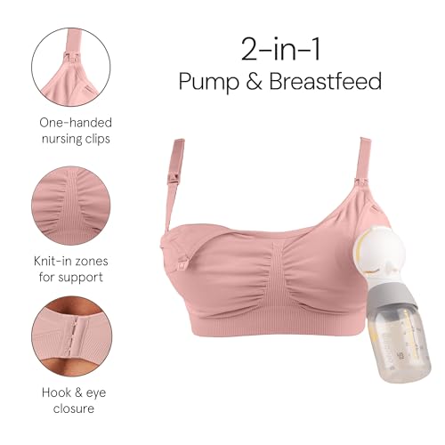 Bravado Designs Basics Hands Free Pumping & Nursing Bra, Wireless 2-in-1 Seamless Maternity Breastfeeding, Breast Pump Bra2