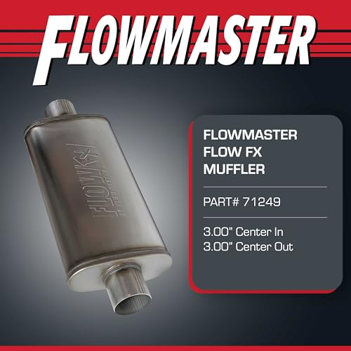 Flowmaster Flow FX Muffler – 3.00” Center In / 3.00” Center Out – Moderate Sound – Stainless Steel – Affordable Performance for Modern Trucks, Muscle Cars & Daily Drivers (71249) by Flowmaster - Image 2