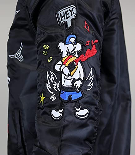 Image of SCREENSHOT Hip-Hop Urban NYC Fashion Bomber Jacket - Modern Outdoor Lightweight Streetwear Graffiti Print Zip Up Top