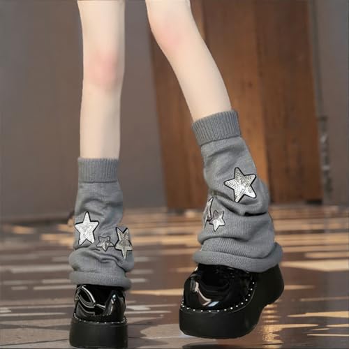 Image of Goth Leg Warmers Women Cute Y2k Harajuku Punk Rave Emo Grunge Winter