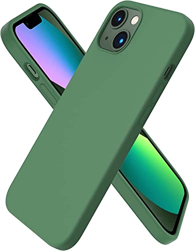 Image of Miracase Compatible For iPhone 13 Case 6.1 inches(2021),Soft Liquid Silicone Gel Rubber Full Body Protection Shockproof Cover Case (Green)