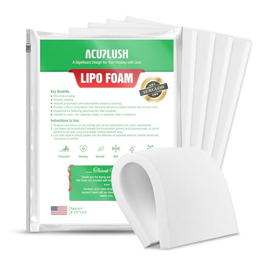 ACUPLUSH Lipo Foam Pads 5 Pack for Liposuction Recovery