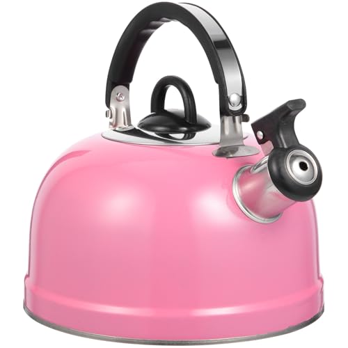 Beavorty Whistling Water Kettle Gas Stove Top Tea Kettle Stainless Steel Boiling with Large Spout Handle and Sound Signal for Home Kitchen