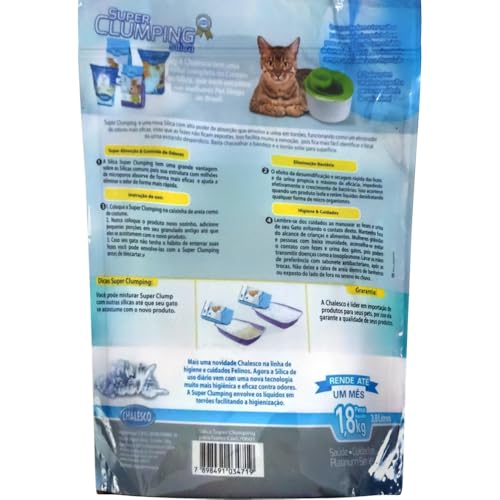 Chalesco Sílica Super Clumping 1,8 kg para Gatos
