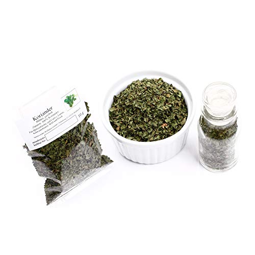 Korianderblätter gerebelt für Fleischgerichte | Passt zu Suppen, Einmachgewürz, Gurkensalat uvm. 10g