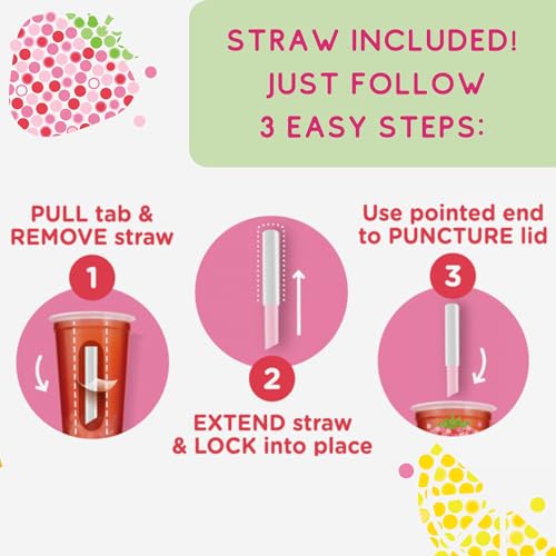 JOYBA Strawberry Rose Bubble Tea with Botanicals, 4 Pack, 12 fl. oz. Cups