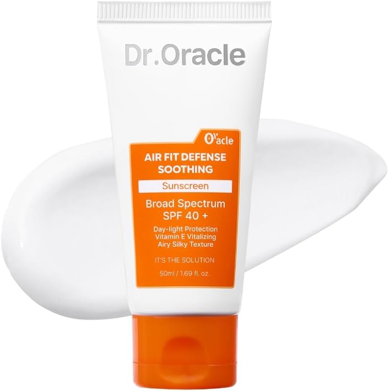 Protetor solar facial DR.ORACLE Air Fit Defense SPF 40+ com niacinamida, 50 mL
