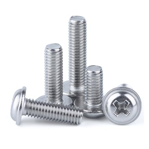 20/50 個 M2 M2.5 M3 M4 M5 304 ステンレス鋼とワッシャーネジ丸頭プラスパッド小ネジ(30mm,M3(50pcs))