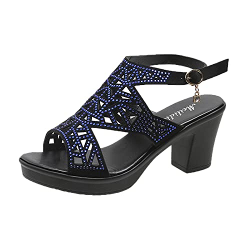 flip flop plateau damen Sandalen Damen Glitzer Strass Slingback...