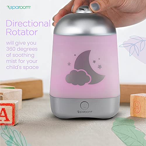 Sparoom Kids Spamist Ultrasonic Essential Oil Aromatherapy Diffuser With Night Light And Automatic Safety Shut Off For Small To Medium Rooms #TOP4