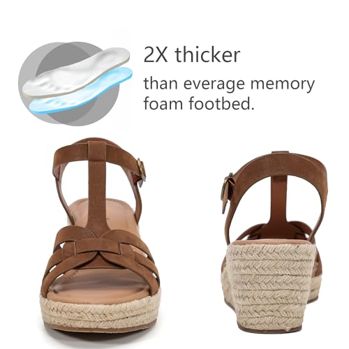 Image of Luoika Women's Wide Width Wedge Sandals, Platform Ankle Strap Open Toe Espadrille Wedge Pump Heel Women's Sandals Concise Casual Summer Shoes.
